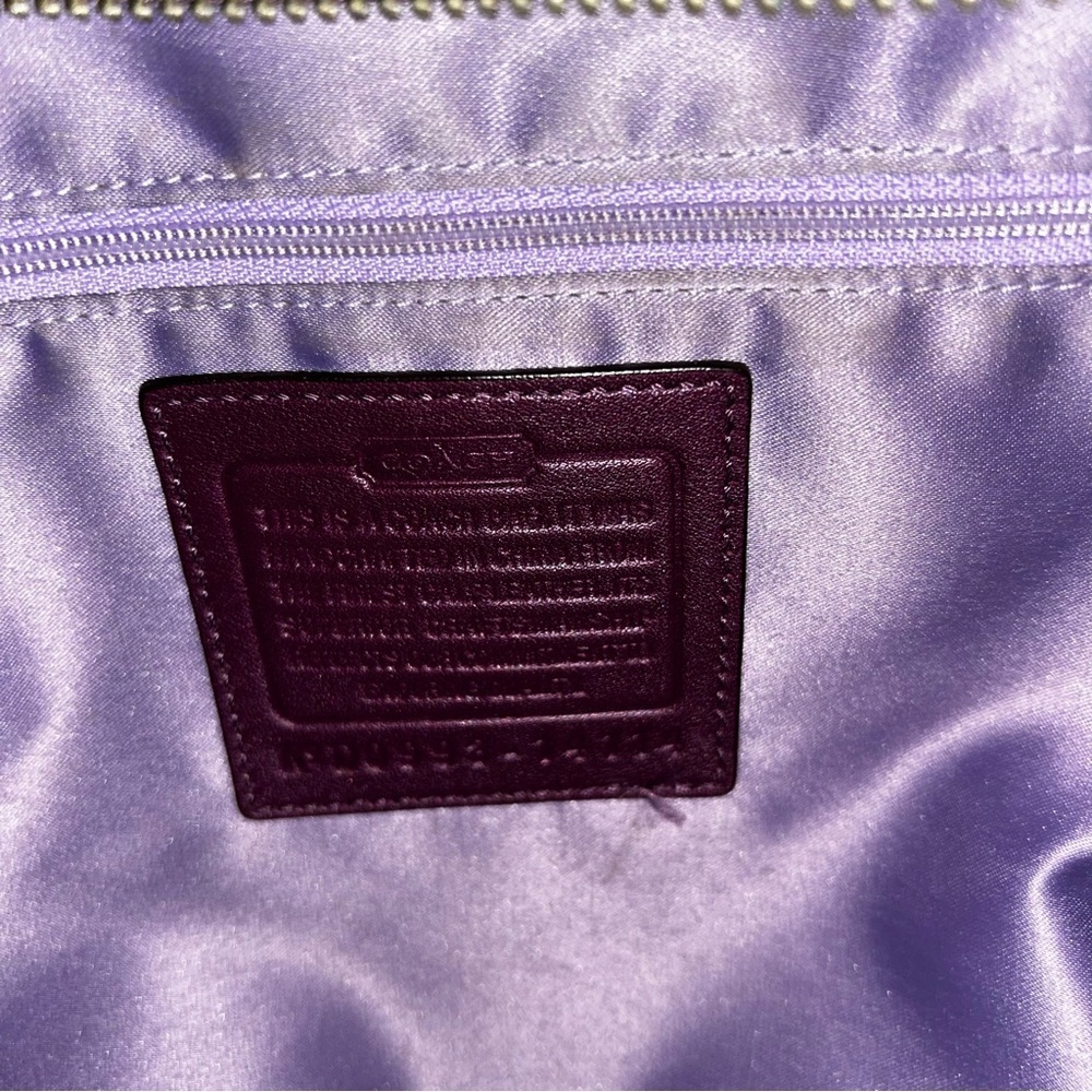 Coach Purple Shoulder Bag with Glossy Finish - Picture 10 of 13